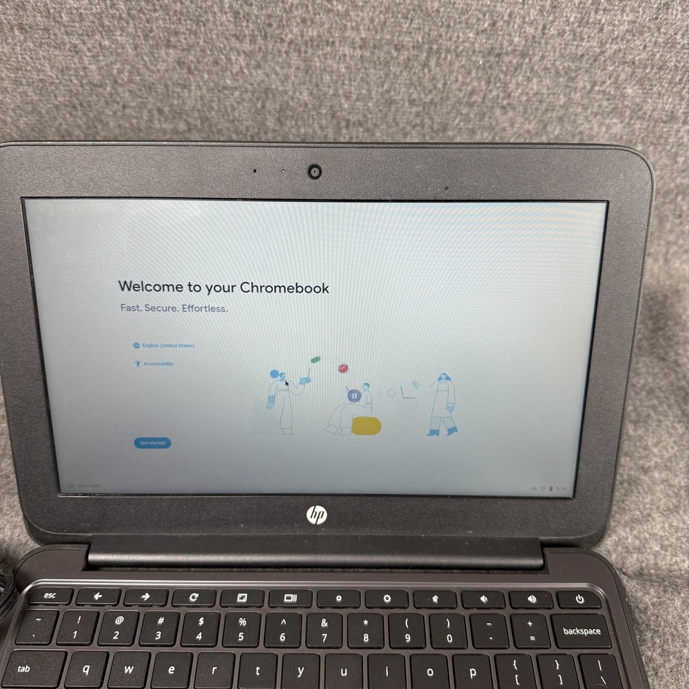 HP Chromebook 11 G5 EE Laptop Chrome OS WiFi Webcam Tested Works W Charger Black - Picture 3 of 11